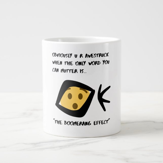 Caneca De Café Grande Efeito de bumerangue de 20 oz da Taça Awestrck (Frente)