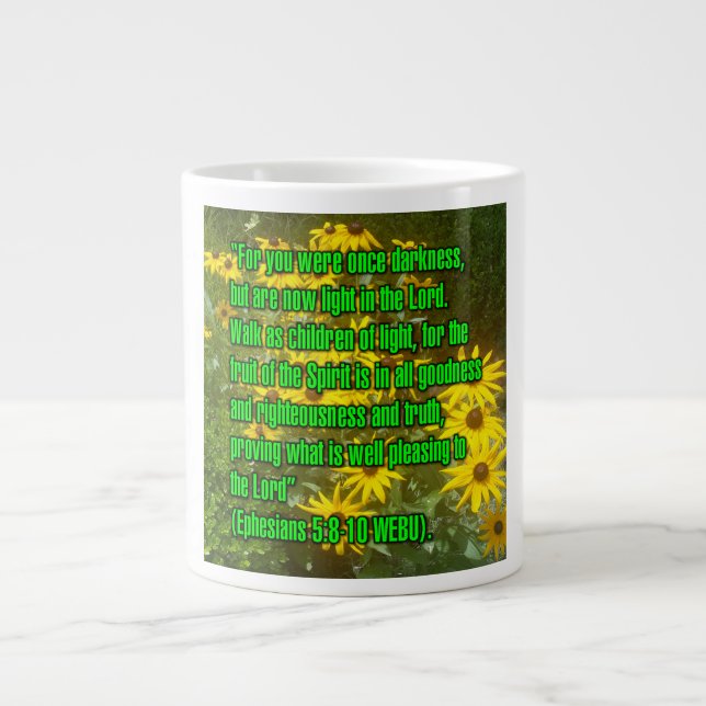 Caneca De Café Grande Efésios 5:8-10 WEBU Mug (Frente)