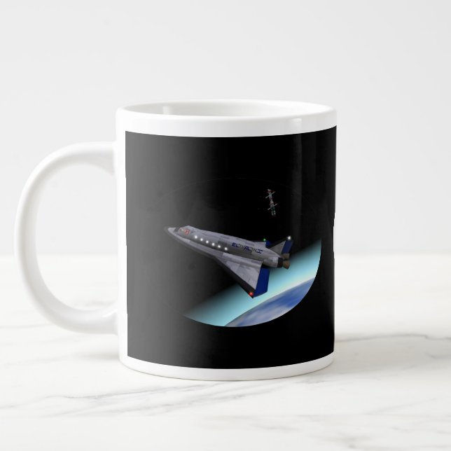 Caneca De Café Grande El Al Maslool Space Shuttle (Esquerda)