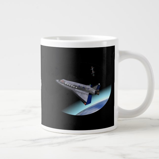 Caneca De Café Grande El Al Maslool Space Shuttle (Direita)