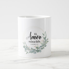 CANECA DE CAFÉ GRANDE EL AMOR NUNCA FALLA