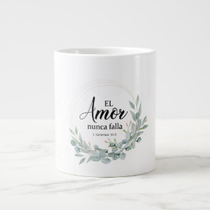 CANECA DE CAFÉ GRANDE EL AMOR NUNCA FALLA