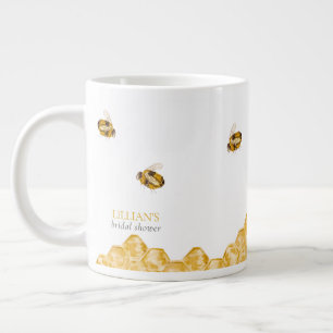 Caneca De Café Grande Ela Encontrou Seu Favor de Chá de Noiva Abelha Mel