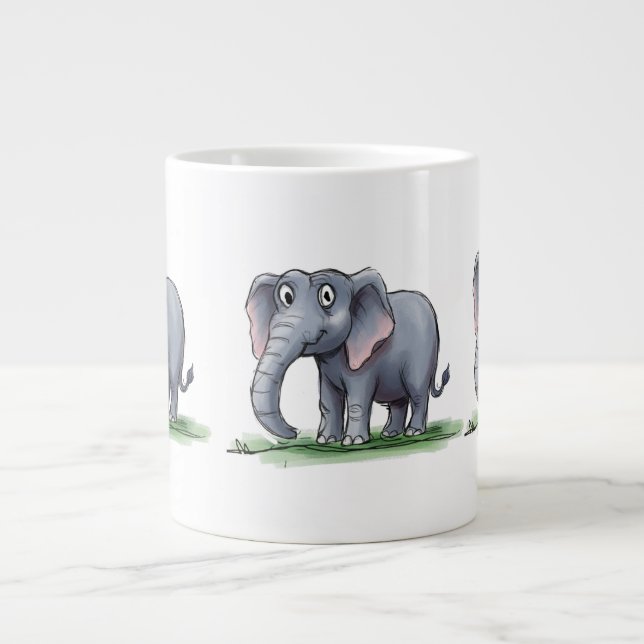 Caneca De Café Grande Elefante (Frente)
