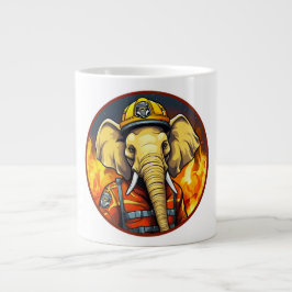 Caneca De Café Grande Elefante de bombeiro