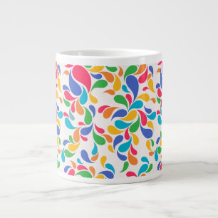 Caneca De Café Grande Elegância Colorida: Apresentando as Gotículas Curv