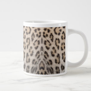 Caneca De Café Grande Elegante estampa de animal de pele de leopardo chi