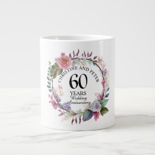 Caneca De Café Grande Elegante Qualquer Casamento (60) Floral Aniversári
