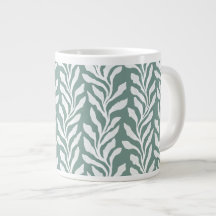 Elegante Seaweed Botânico Verde Água Minimal