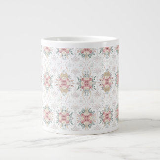 Caneca De Café Grande Elegante Tribal Floral Mug