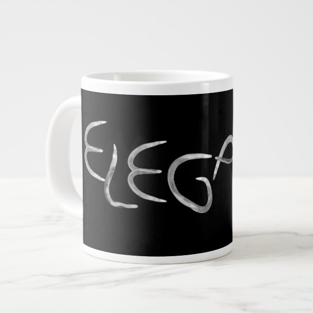 Caneca De Café Grande elegantes (Frente Esquerda)