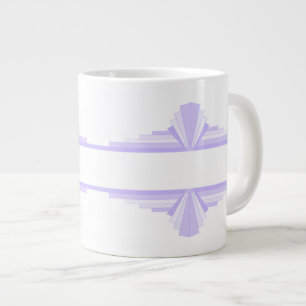 Caneca De Café Grande Elemento de deco de arte em lilás e roxo