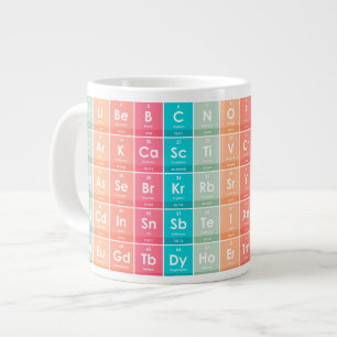 Caneca De Café Grande Elementos do Padrão de Coloração Periódica da 