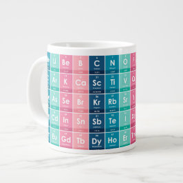 Caneca De Café Grande Elementos do Padrão Periódico de Mesa