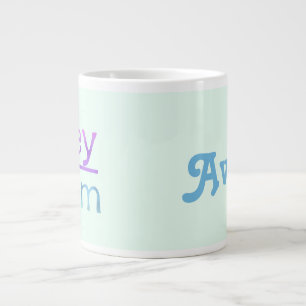Caneca De Café Grande Eles pronomes   seu nome   colorido