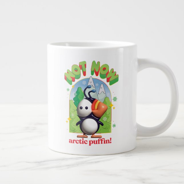 Caneca De Café Grande Elf o Filme | Não Agora Puffin Ártico! (Direita)