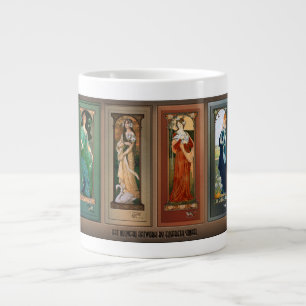 Caneca De Café Grande Élisabeth Sonrel Art Nouveau Maiden Bird Series