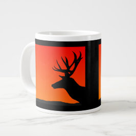 Caneca De Café Grande Elk Head Silhouette Design