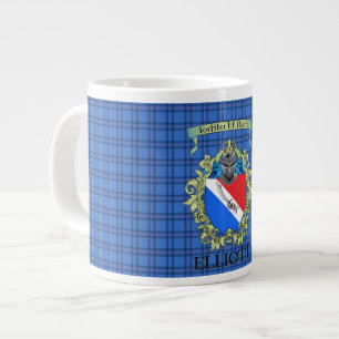 Caneca De Café Grande Elliott Crest e Tartan