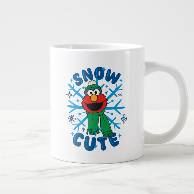 Caneca De Café Grande Elmo Snow Cute (Direita)