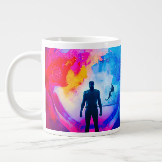 Caneca De Café Grande Em pé em Cores (Esquerda)