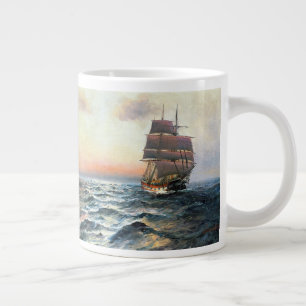 Caneca De Café Grande Embarcação de Navegação Oceânica Clipper Mar 