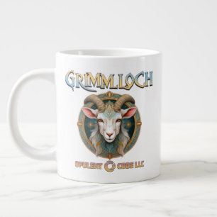 Caneca De Café Grande Emblema de Cabra Grimmloch RPG de Fantasia