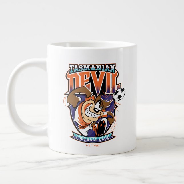 Caneca De Café Grande Emblema do Clube de Futebol Tasmanian Devil (Esquerda)