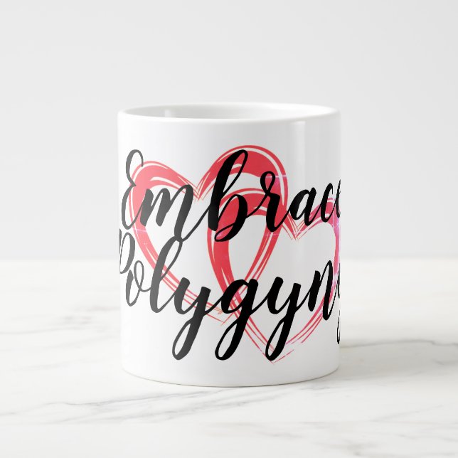 Caneca De Café Grande Embrace Polygyny (Frente)