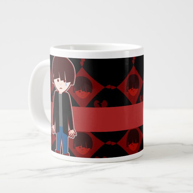 Caneca De Café Grande Emo Boy (Frente Esquerda)
