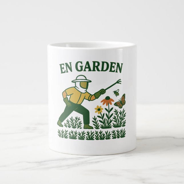 Caneca De Café Grande En Garden (Frente)