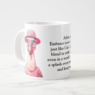 Caneca De Café Grande Encantado De Flamingo