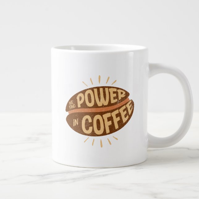 Caneca De Café Grande Encontramos PODER no Café (Direita)