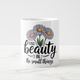 Caneca De Café Grande Encontre beleza nas pequenas coisas