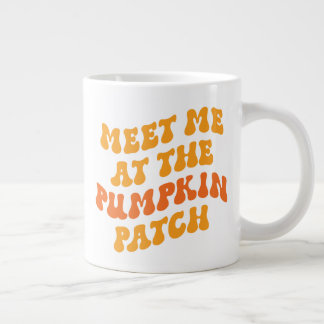 Caneca De Café Grande Encontre-Me No Pumpkin Patch