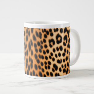Caneca De Café Grande Energia de Leopardo Selvagem – Moda Ousada com Est