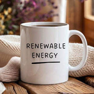 Caneca De Café Grande Energia Renovável – Café Ecológico Engraçadinho