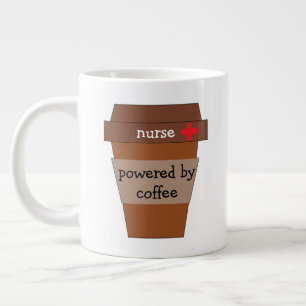 Caneca De Café Grande Enfermeira Com Café
