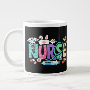 Caneca De Café Grande Enfermeira de Páscoa Fofa Humor Médico