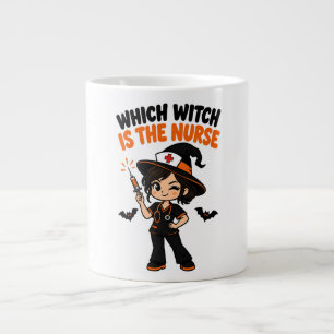 Caneca De Café Grande Enfermeira fofa assustadora de Halloween & roupas 