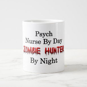 Caneca De Café Grande Enfermeira Psych/Zombie Hunter