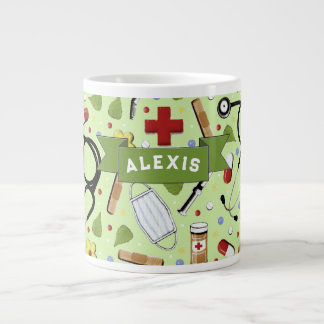Caneca De Café Grande Enfermeiro Personalizado Coffee Mug