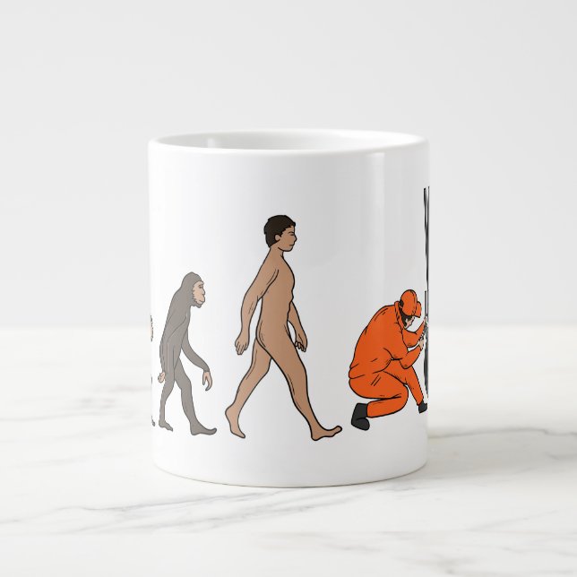 Caneca De Café Grande Engenheiro de Evolução Mecânica do Avião (Frente)