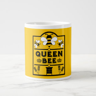 Caneca De Café Grande Engraçada Rainha de Mel Apiary Bee