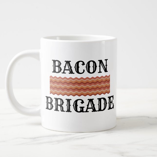 Caneca De Café Grande Engraçado Bacon Lover Brechfast (Esquerda)