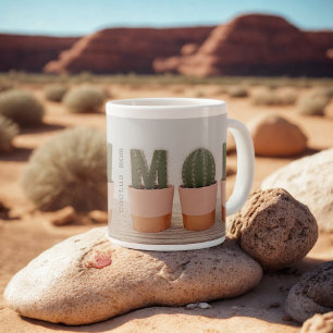 Caneca De Café Grande Engraçado Cactus Mãe Suculta Lover Gigante Coffee 