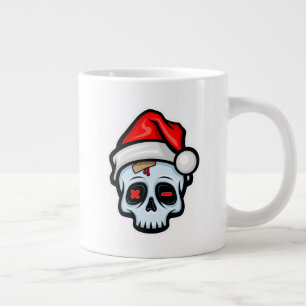 Caneca De Café Grande Engraçado Caveira de Natal, Estilo de Cartoon