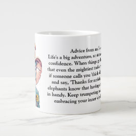 Caneca De Café Grande Engraçado Conselhos De Um Elefante