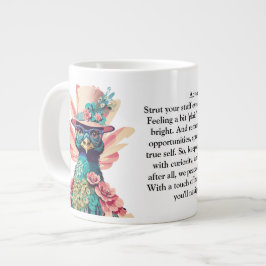 Caneca De Café Grande Engraçado Conselhos De Um Pavão