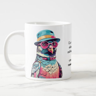 Caneca De Café Grande Engraçado Conselhos De Um Pombo